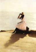 Philip Wilson Steer Young Woman on the Beach oil painting picture wholesale